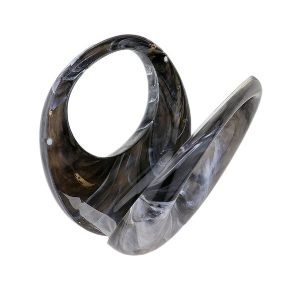 Tigerstars Gorgeous Blue Marbled Crescent Moon Bag - Picture 2 of 3